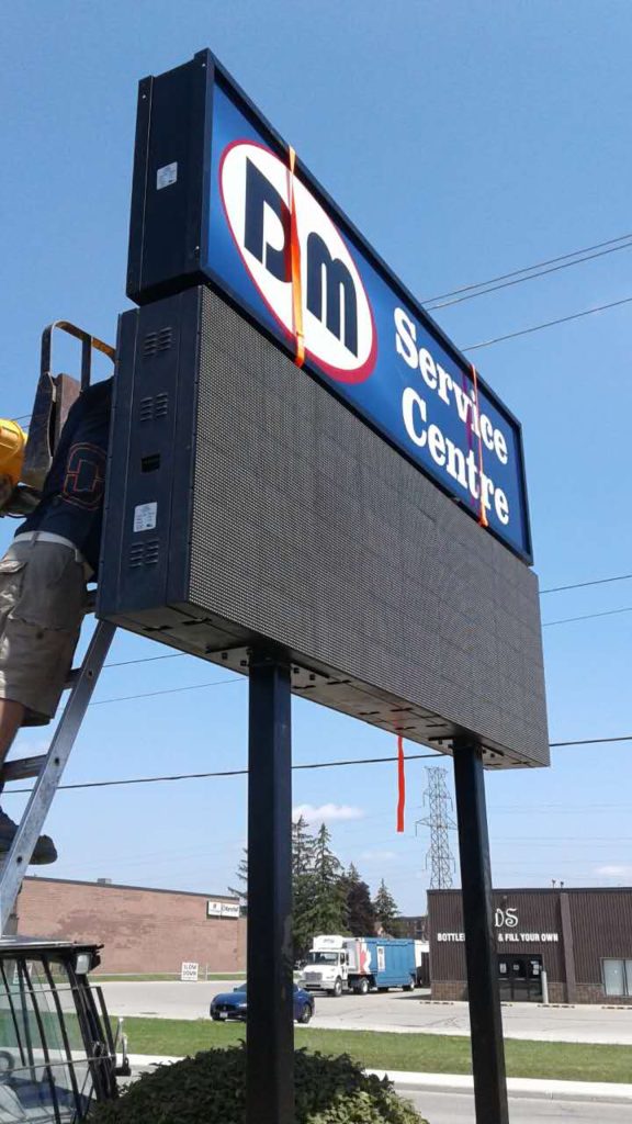 New P10 double faced LED billboard installation in Canada - Showcase - 1