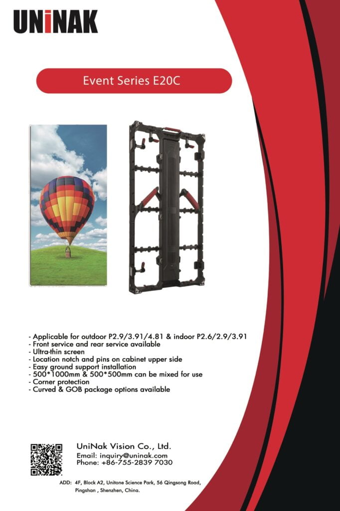 200 cabinets E20C rental display to America. - News - 1