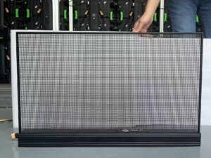 Indoor P3.91 transparent LED display 600*337.5mm size