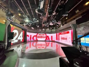 A huge TV studio screen solution in S America P1.86 soft